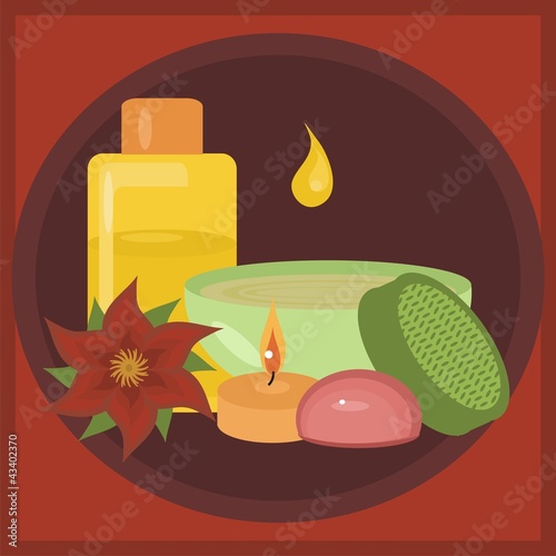 set with spa objects