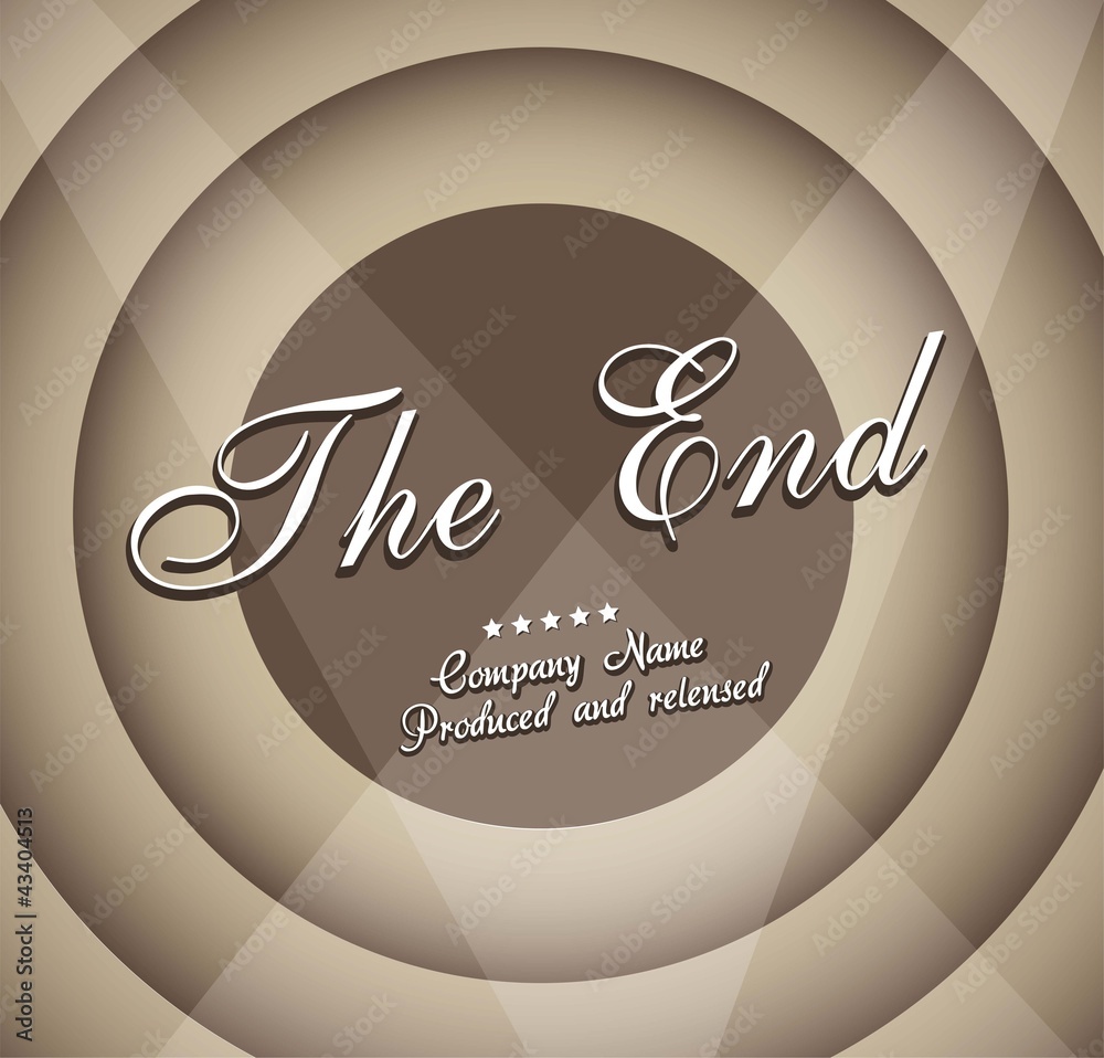 Fototapeta premium Movie ending screen