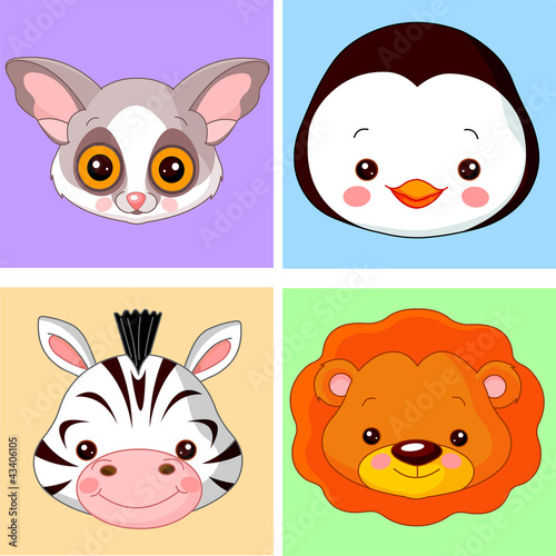 Fototapeta Naklejka Na Ścianę i Meble -  Animal avatars