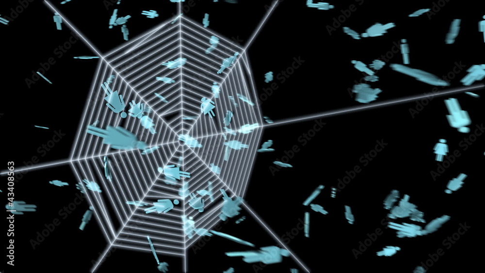 Web site as a spider's web which catches people.