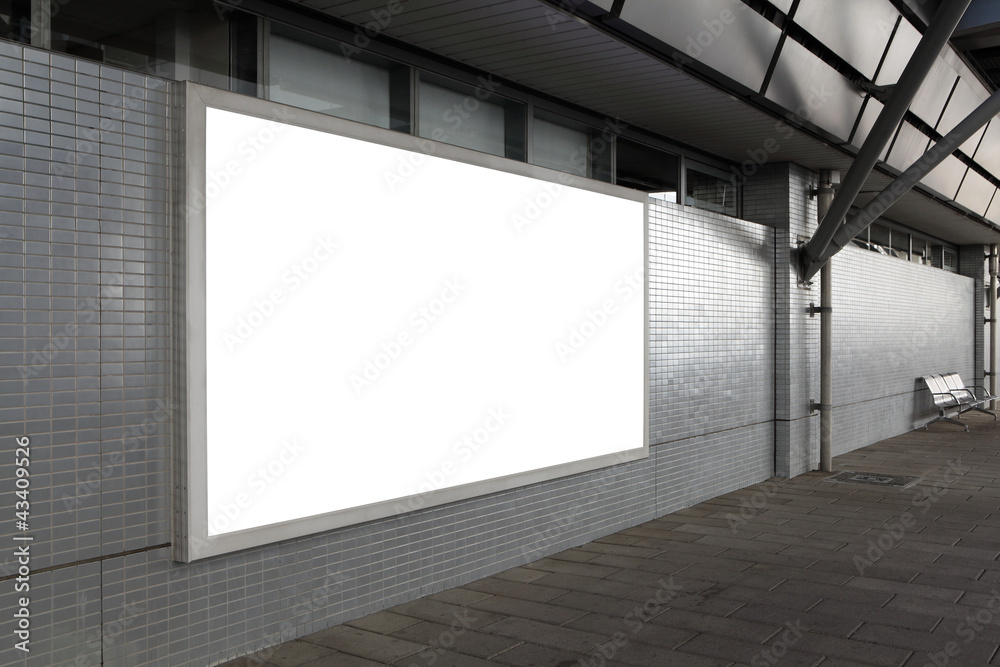 Blank billboard on the street Blank billboard on the street
