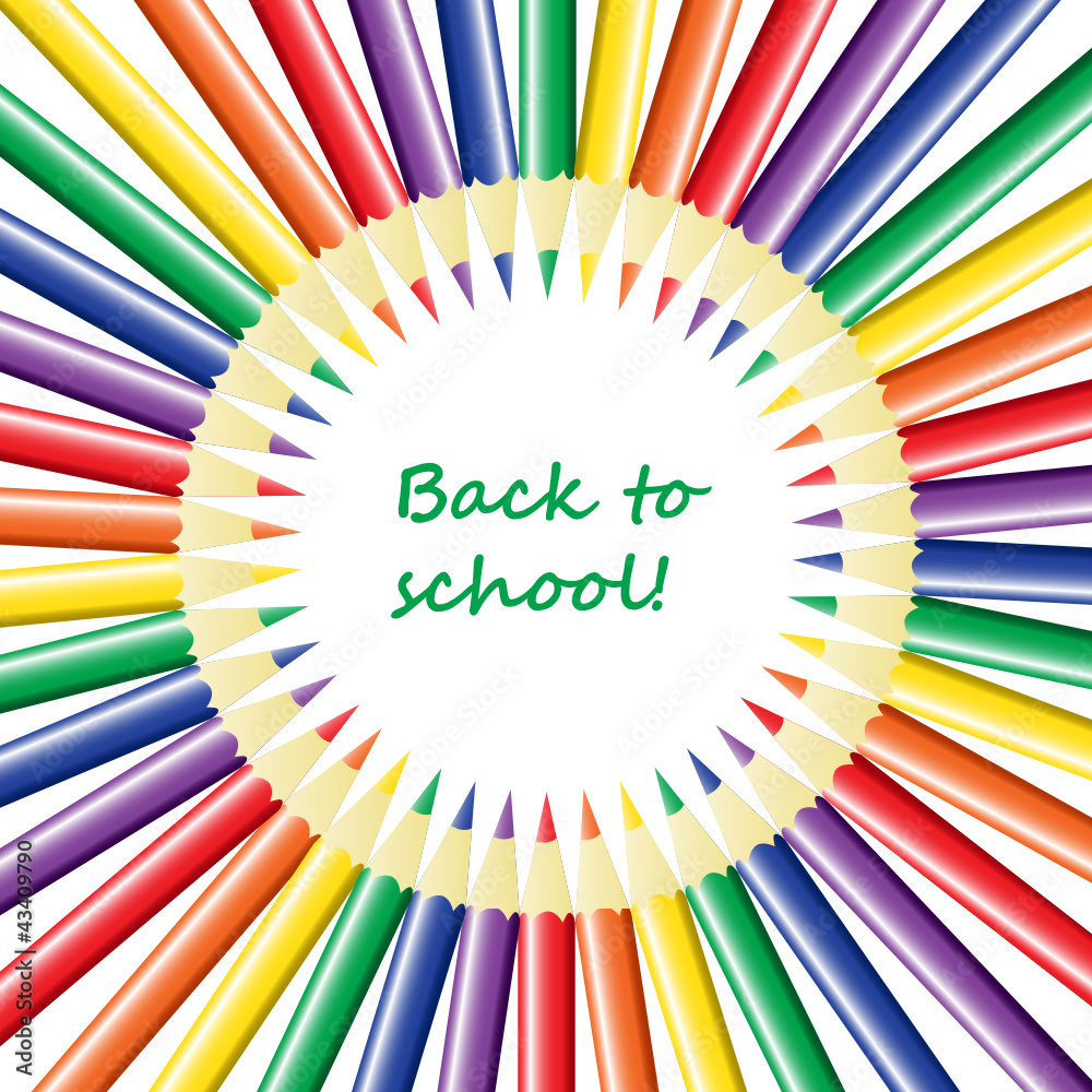 Back to school colored background