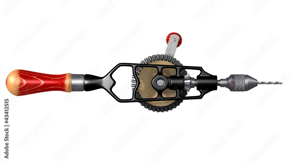Old fashioned hand drill. Stock Video Adobe Stock