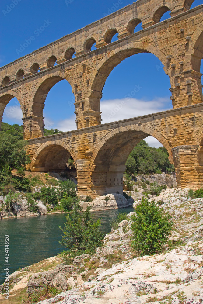 General view of the Pont du Gard (France)