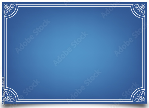 Paper with floral frame