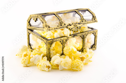 popcorn in treasure box