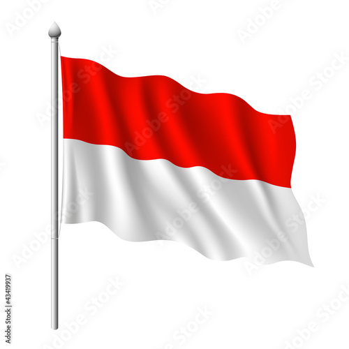 Flag of Indonesia, vector illustration