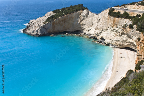 Porto Katsiki beach at Lefkada island in Greece