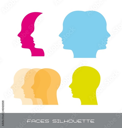 silhouette faces