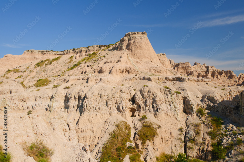 Weathered Escarpment in the Badlands Weathered Escarpment in the Badlands