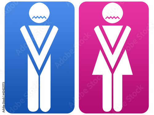 Photos WC - homem e mulher
