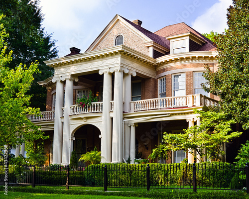 Historic Southern house with Greek revival architecture