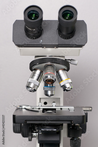 Microscope closeup with shallow depth of field