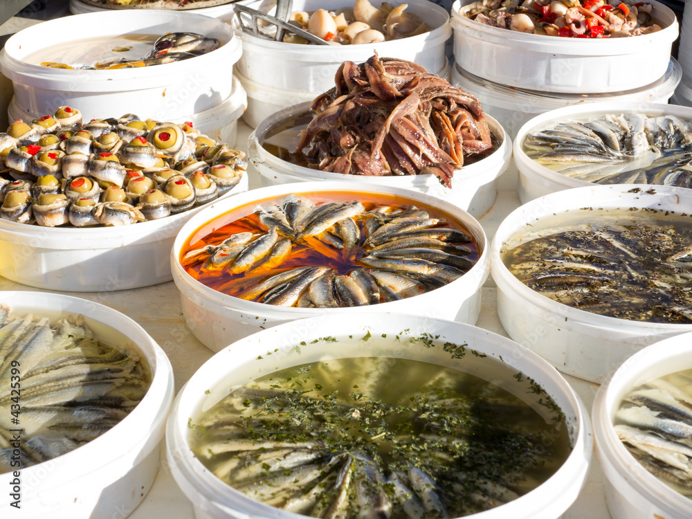 An array of fish treats