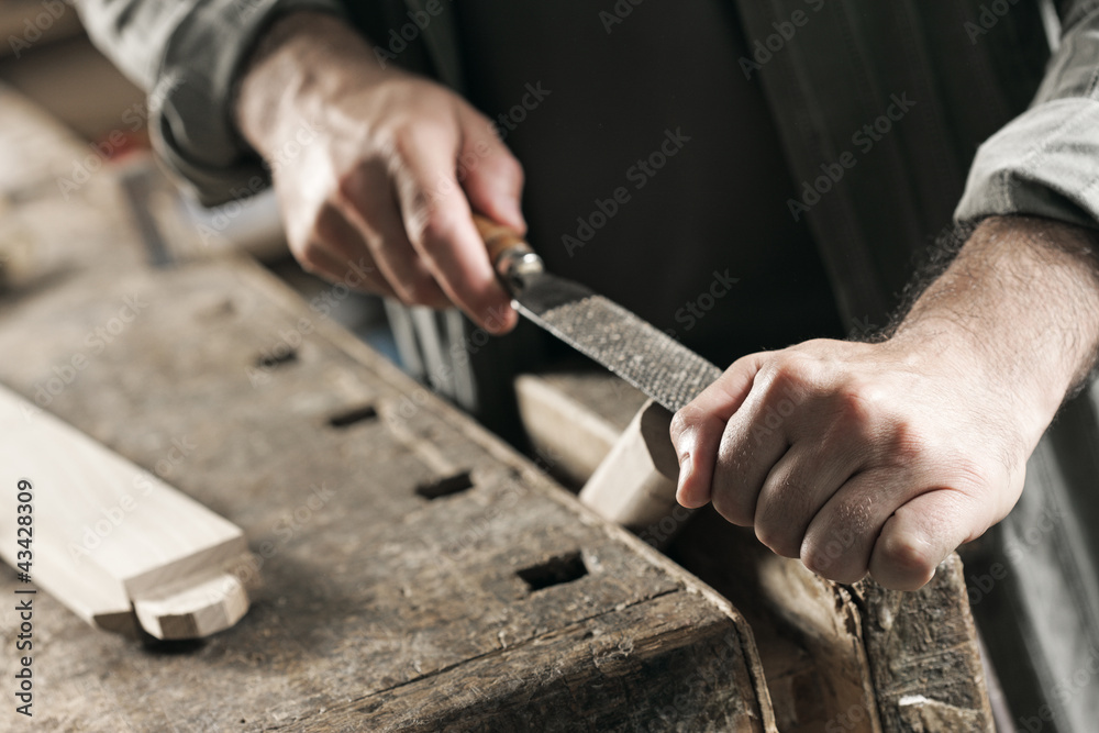 Carpenter hand's close up Carpenter hand's close up