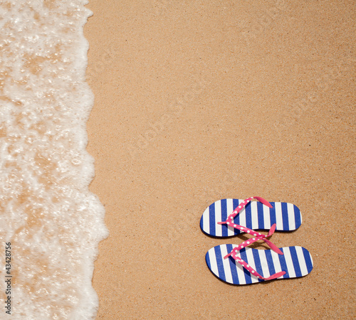 Colorful flipflop pair on s...