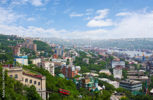 Vladivostok. Panorama of the Golden Horn