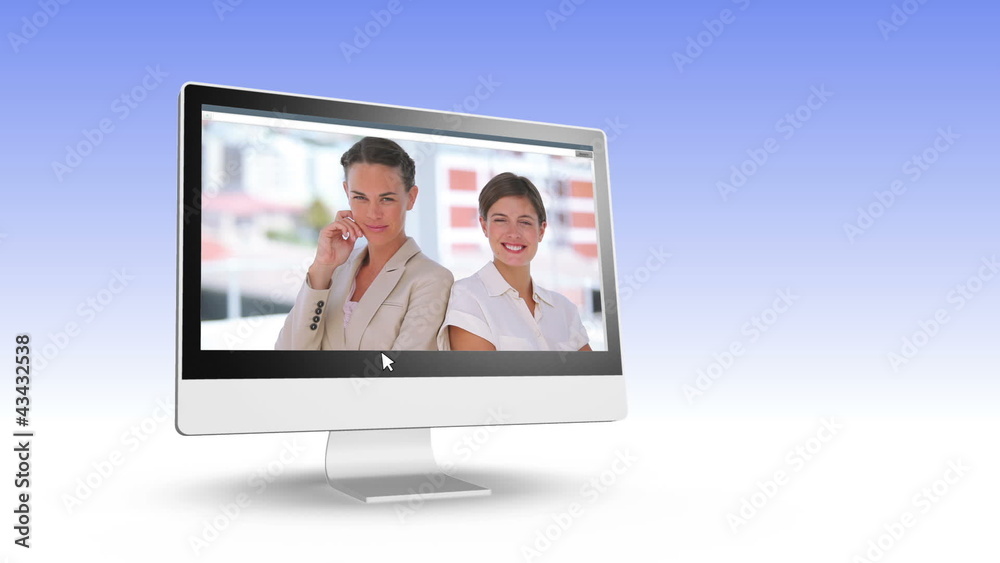 Video of business people posing in front of the camera Video of business people posing in front of the camera