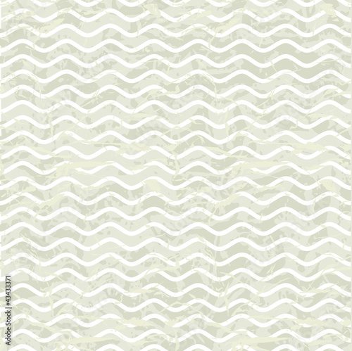 Seamless wave hand drawn pattern. Abstract vintage background.