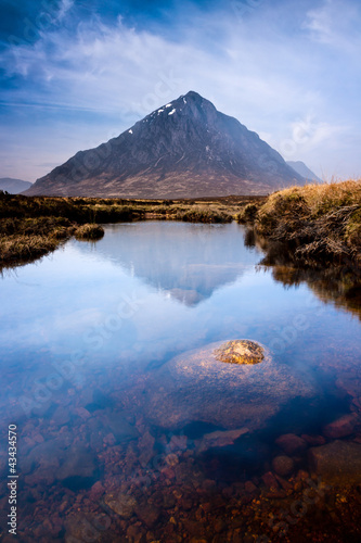 Scottish highlands landscape mountain and river