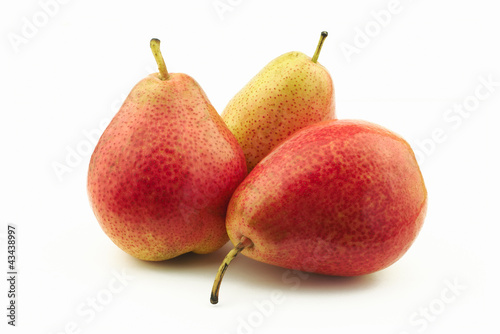 Three red pears