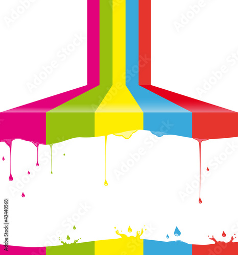 illustration of multicolor paint