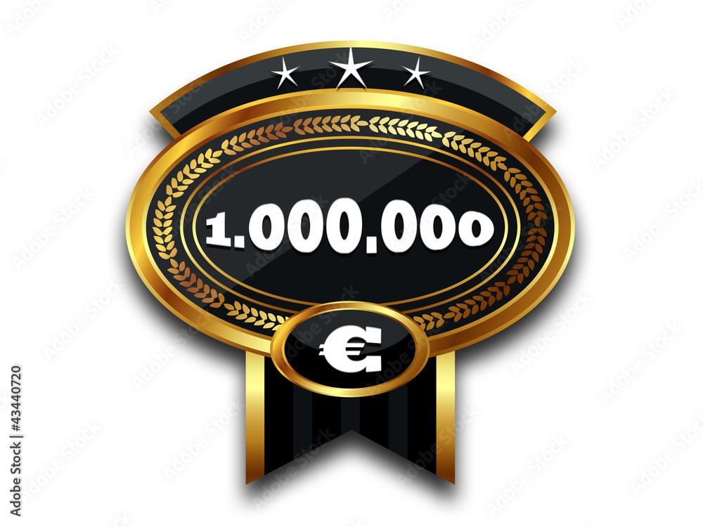 Naklejka premium MEDAL - 1.000.000 €