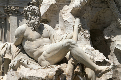 Fontana dei 4 Fiumi, Roma - il Gange