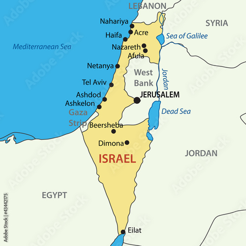 State of Israel - vector map