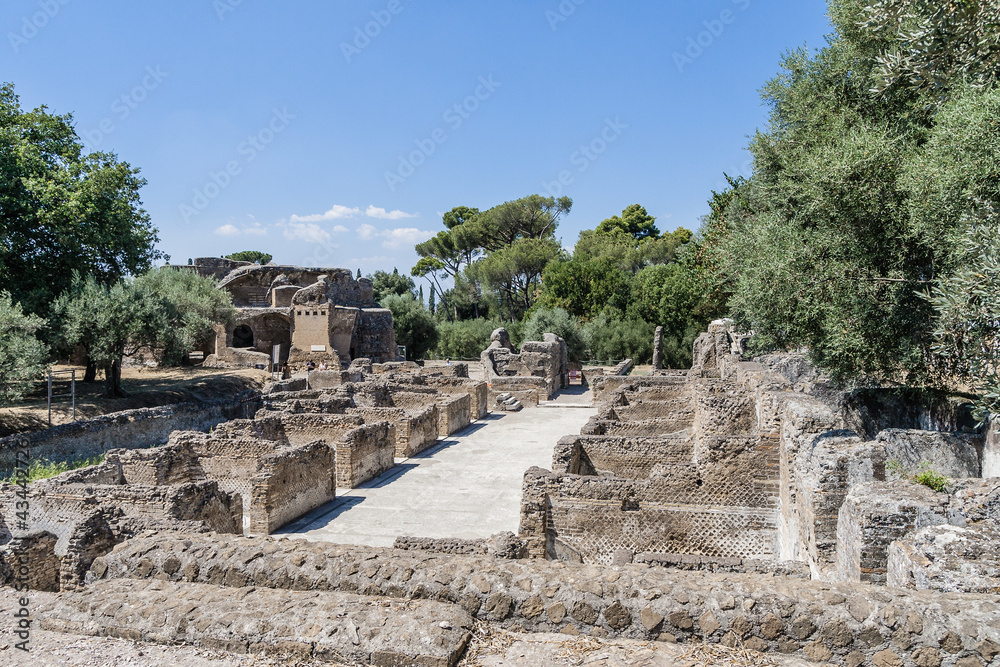 Ruins of Villa Adriana near Rome, Italy