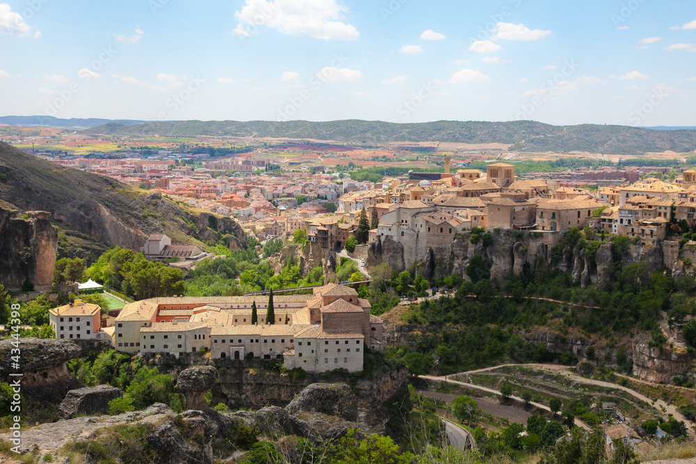 Panorama on Cuenca in Castille La Mancha, Spain.
