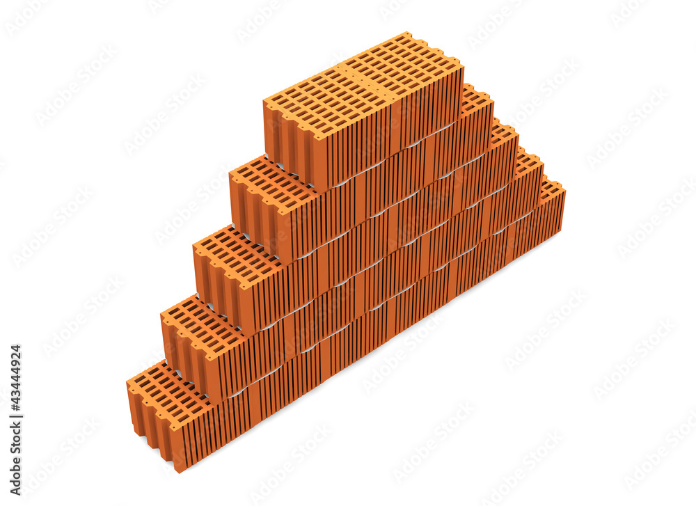 Mauer aus roten Ziegeln Mauer aus roten Ziegeln