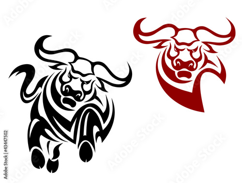 Bull and buffalo mascots
