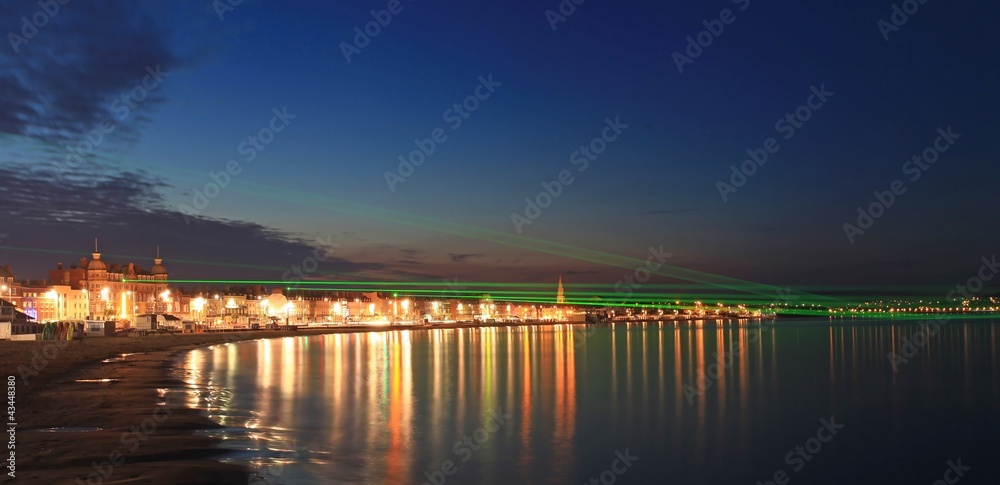 Weymouth Lazers over seafront in dorset