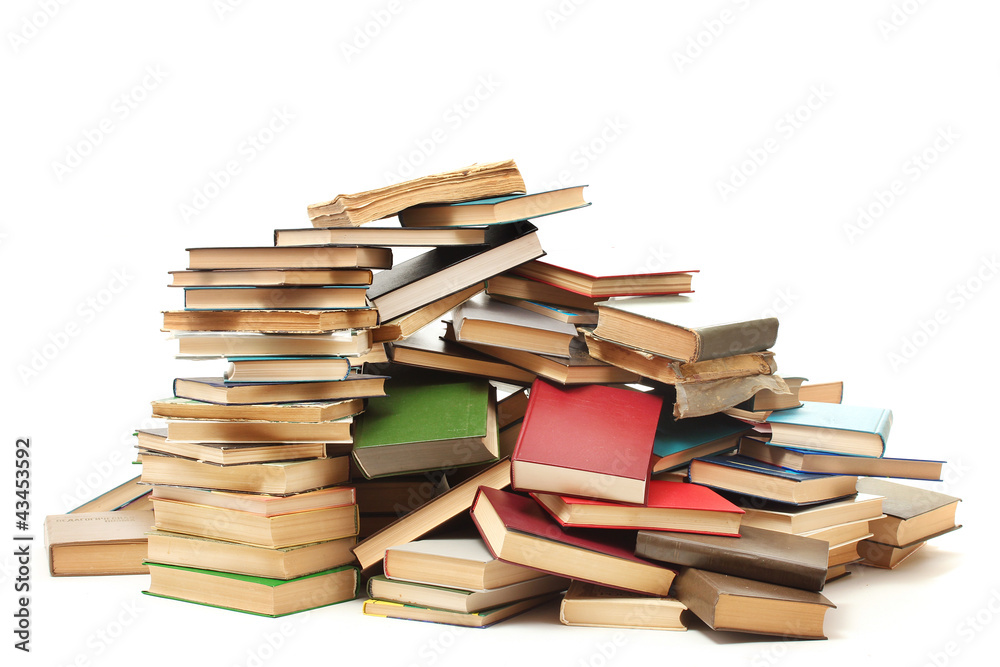 old books isolated on white old books isolated on white
