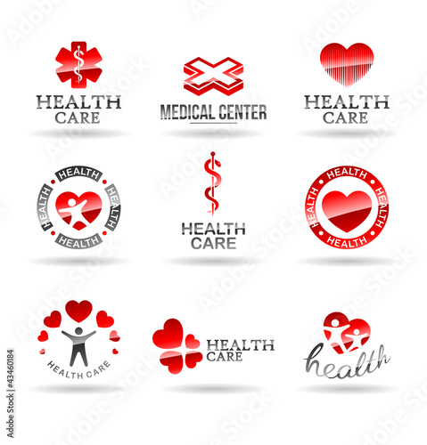 Set of medical icons.