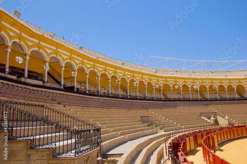 seats of bullfight arena,  Sevilla, Spain