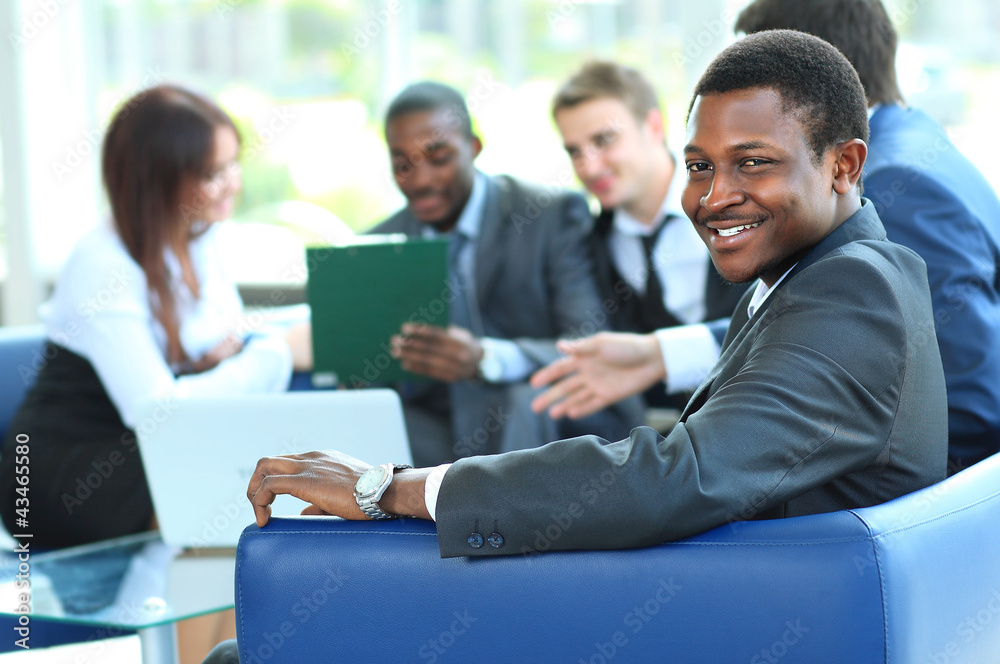 Portrait of smiling African American business man