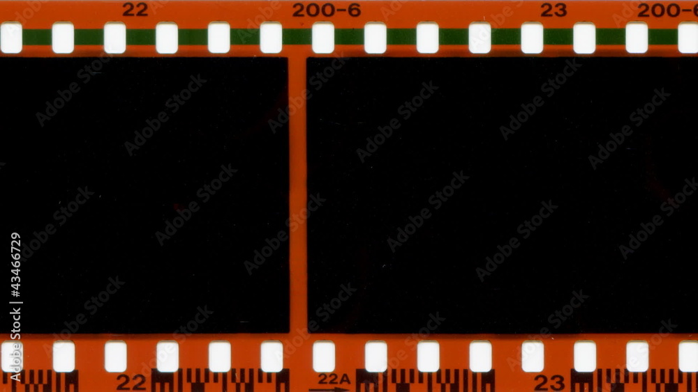 Film rewind. Film with numbering of shots Film rewind. Film with numbering of shots