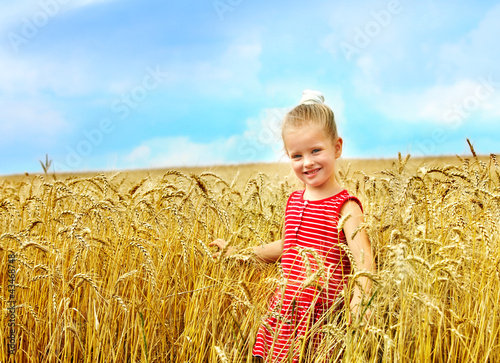Child in wheat field. . © Gennadiy Poznyakov