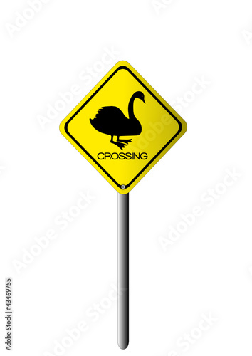 verkehrszeichen schwan