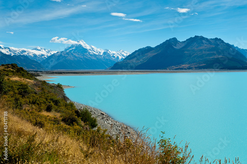 Lake Pukaki and Mount Cook, New Zealand photo