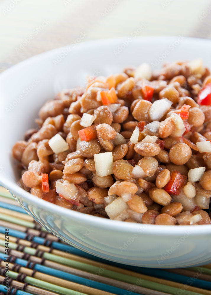 Fresh salad of lentils and vegetables Fresh salad of lentils and vegetables