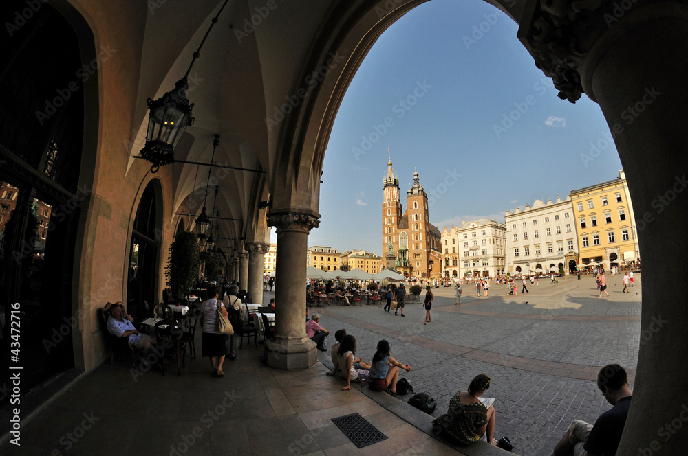 Obraz premium Old Town square in Krakow, Poland