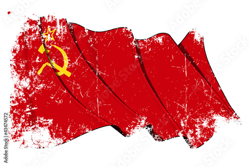 Soviet Union flag Grunge photo