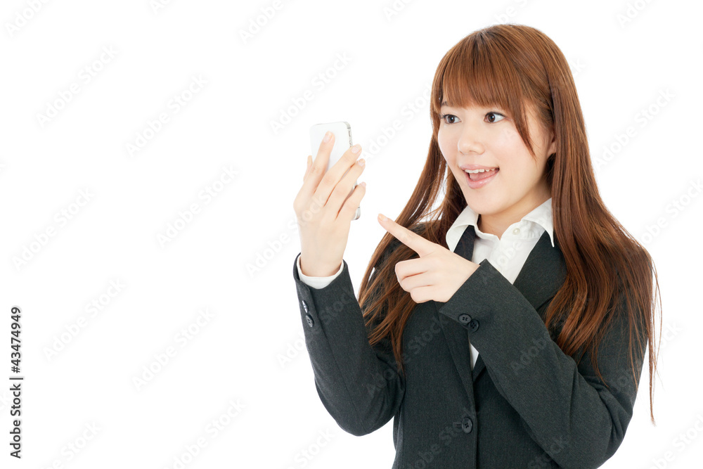 Beautiful business woman using a mobile phone. Portrait of asian Beautiful business woman using a mobile phone. Portrait of asian