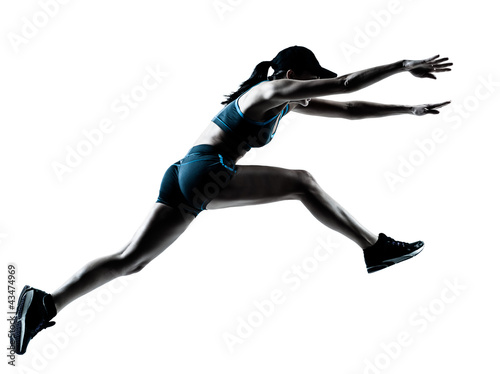 woman runner jogger jumping © snaptitude
