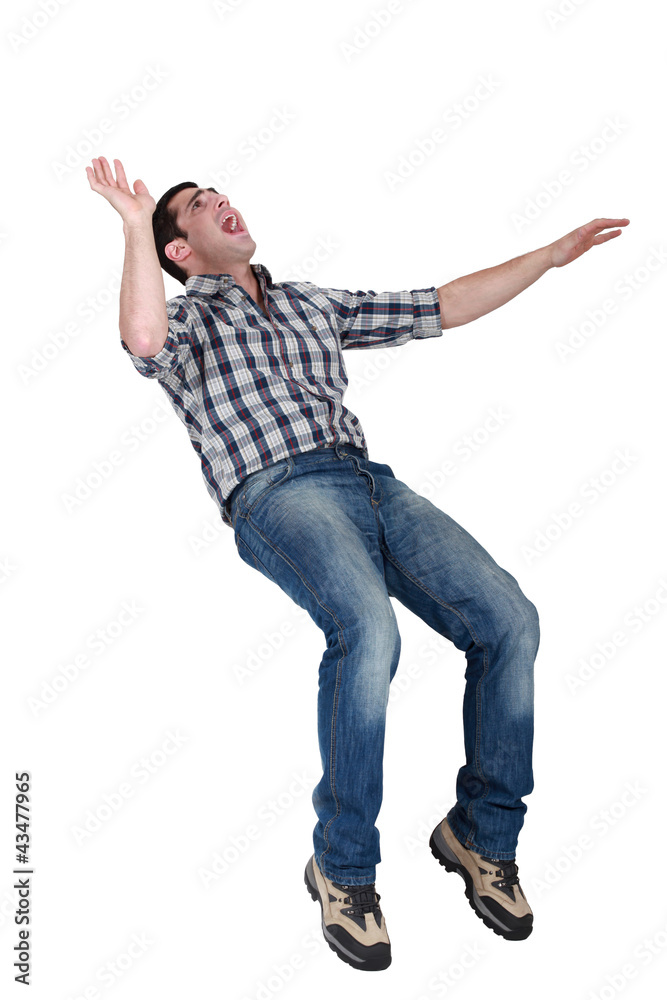 Man laughing his head off Man laughing his head off