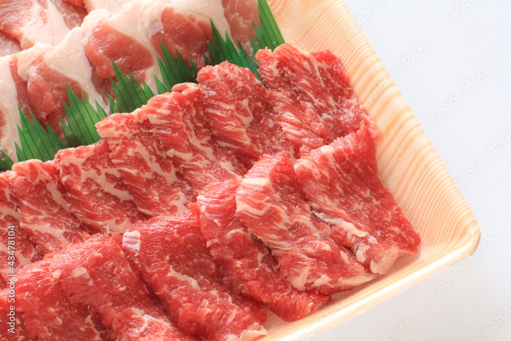 freshness Beef and pork for Korean Yakiniku