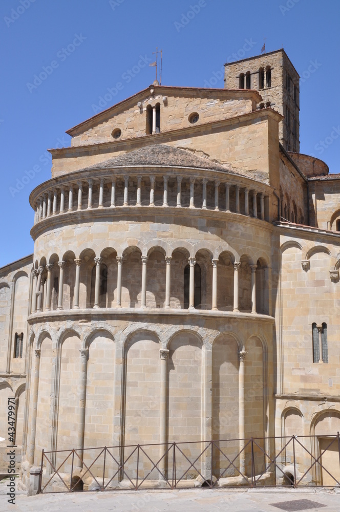 Arezzo Apse of Romanesque Santa Maria della Pieve Italy